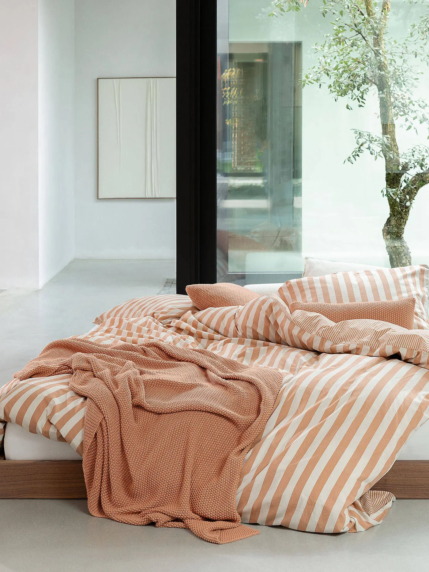 MARC O'POLO HOME | Perkal Bettwäsche 70x90cm / 140x200cm Sage Green | Camel